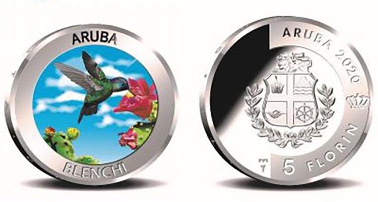 De Centrale Bank van Aruba geeft nieuwe herdenkingsmunt uit van vijf florin