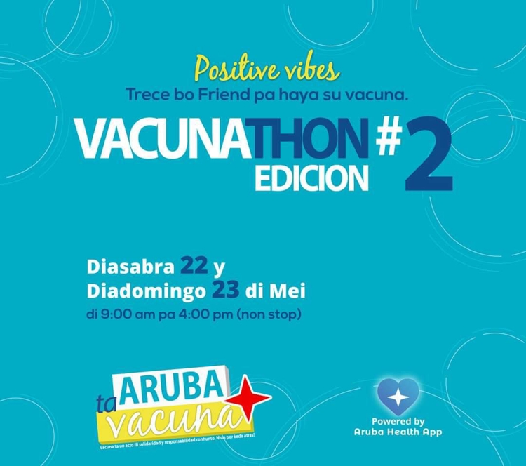 Dit weekend 2e Vacunathon op Aruba